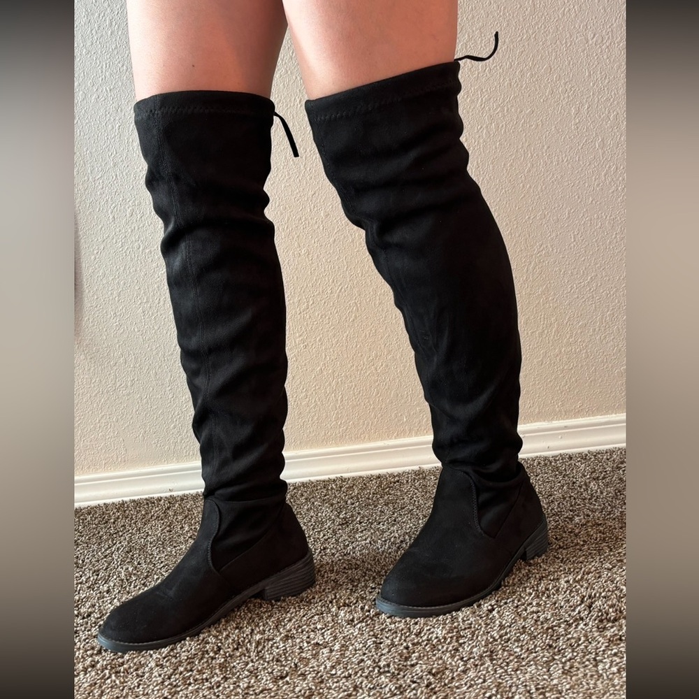 Black high boots